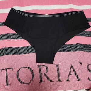 Victoria's Secret Pink Black Jersey Insert Seamless Underwear